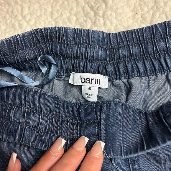 Bar III Chambray Pull on Jogger Pants in Medium Wash Size M - Picture 7 of 8